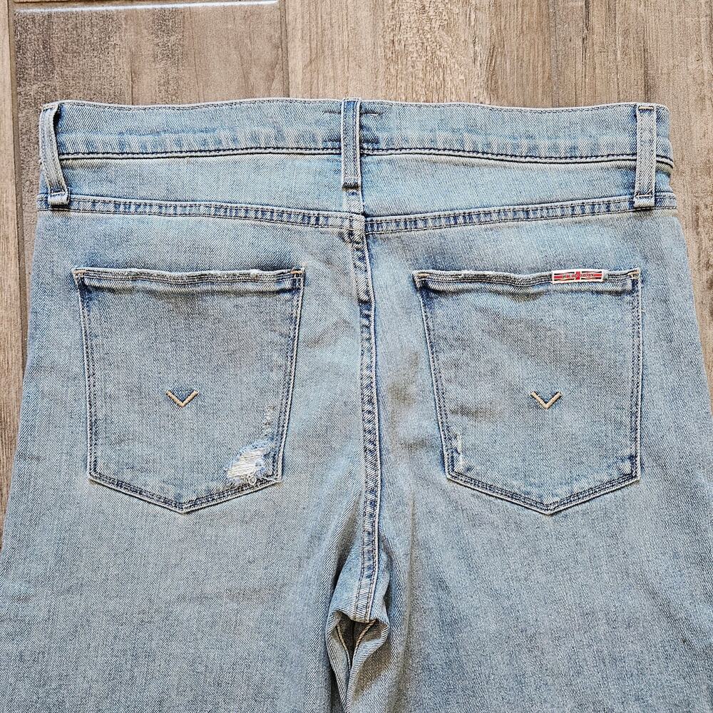 Hudson High Rise Wide Leg Jeans Women’s 31 Light Wash Distressed‎ Denim Retro - Picture 7 of 10